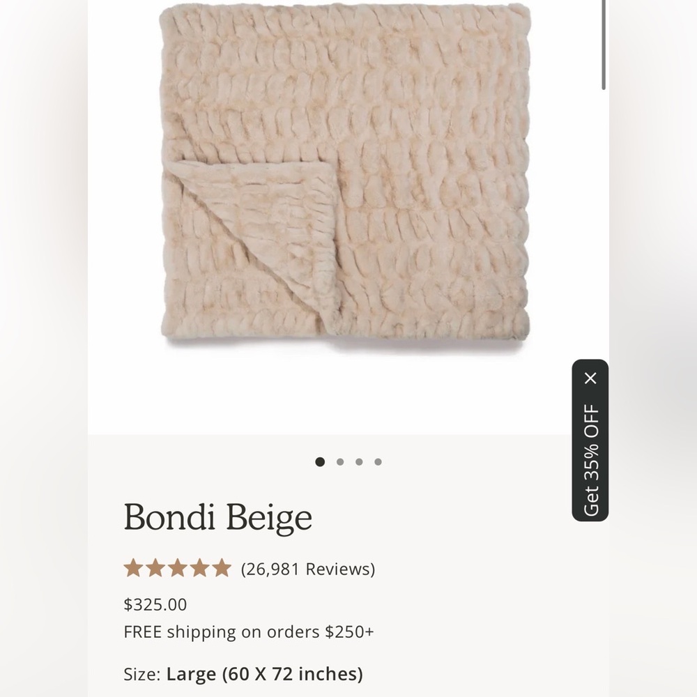 Lola Blanket Large Bondi Beige BNIB